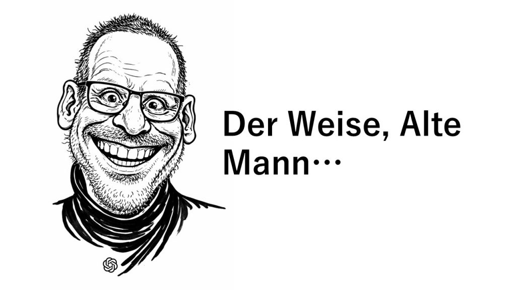 Eine Karikatur des Weisen, Alten Mannes