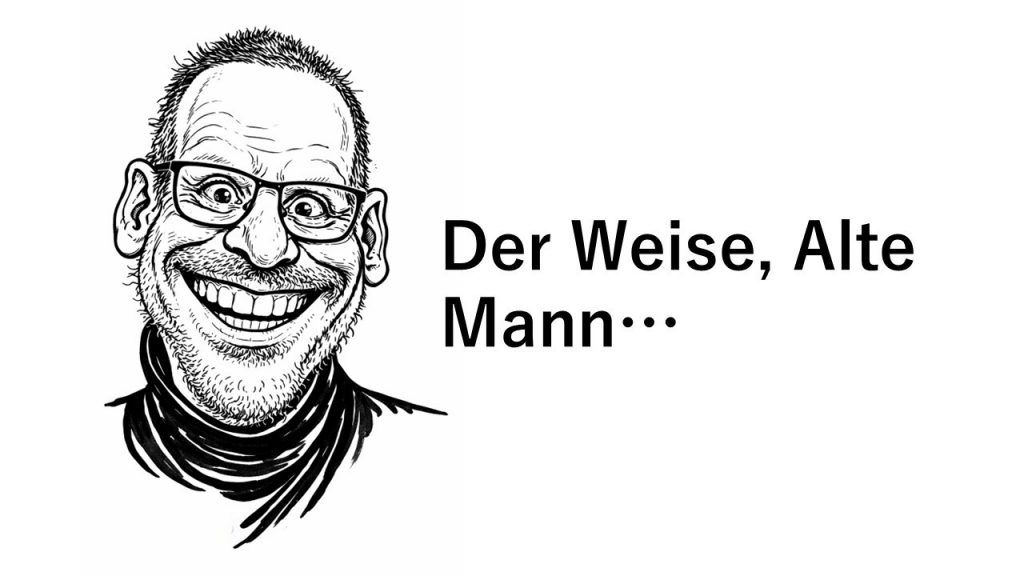 Karrikatur des Weisen, Alten Mannes